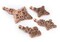 4 Pack: Ethiopian Copper Coptic Cross Pendants: Authentic Ethiopian East African Design for Jewelry & Necklace Making